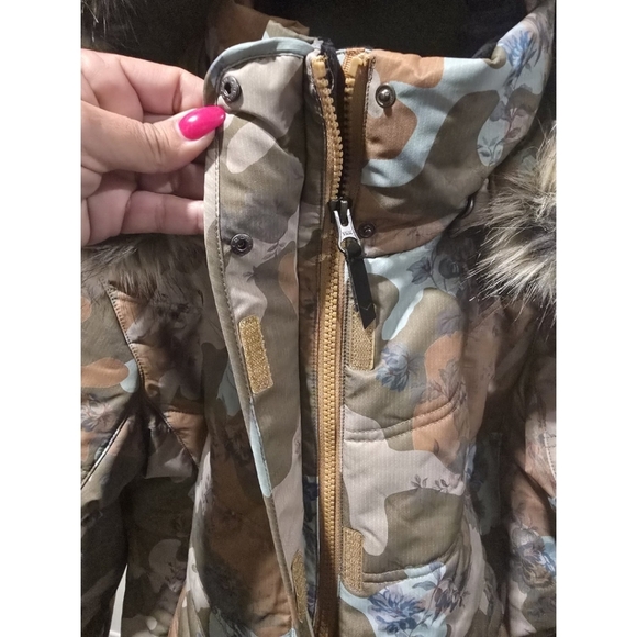 Obermeyer Tuscany Vintage Camo Floral Coat Jacket Womens 12 Large New - Picture 6 of 13